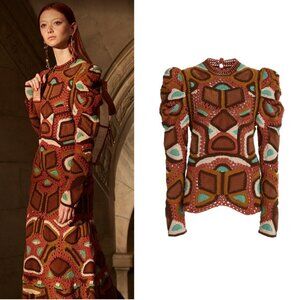 Ulla Johnson Faye Cotton Suede Pullover in Mojave NWT